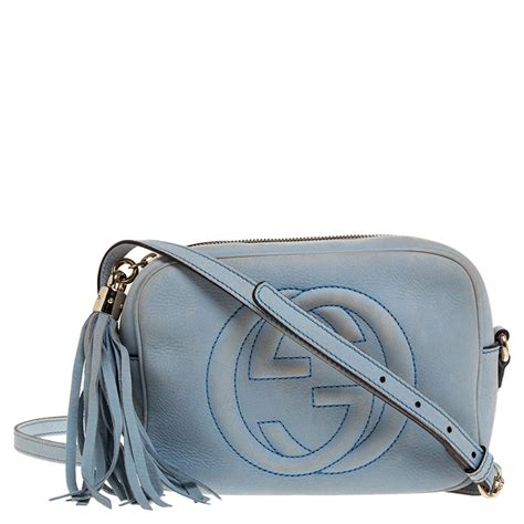 gucci light blue crossbody|Gucci soho crossbody bag.